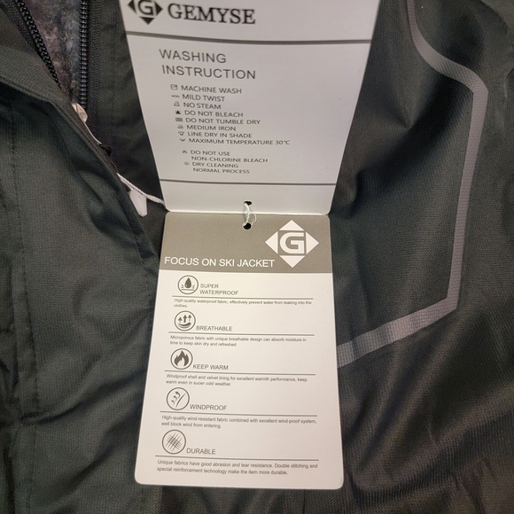 Gemyse Mountain Waterproof Ski Snow Jacket Windproof Rain Jacket  Coat Sz M - Picture 5 of 10